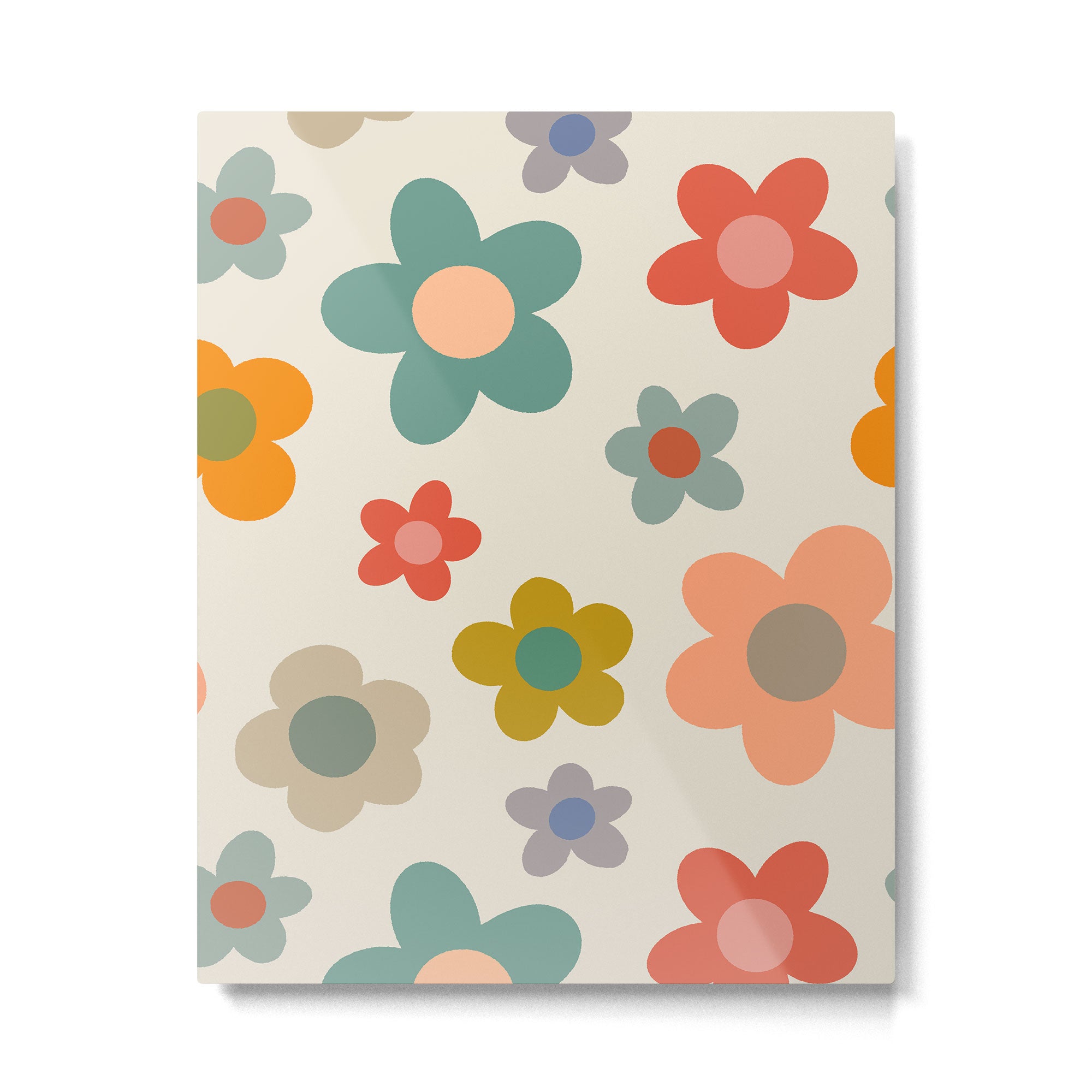 Flower Power Floral | Retro 60s 70s Metal Print Gallery Image 6