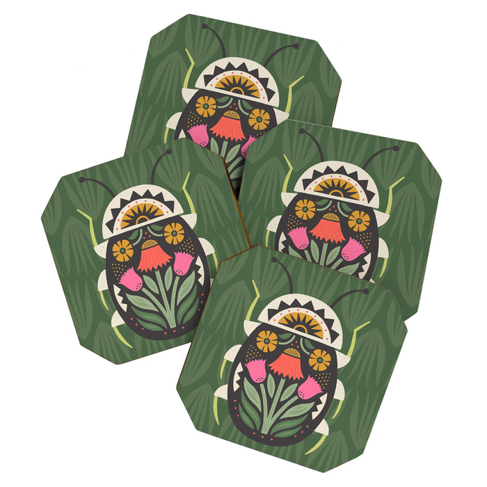 Folk Art Beetle Coaster Gallery Image 1