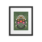 Folk Art Beetle Framed Art Print Gallery Image 6