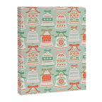 Folk Art Holiday Bells - Light Green Canvas Print Gallery Image 8