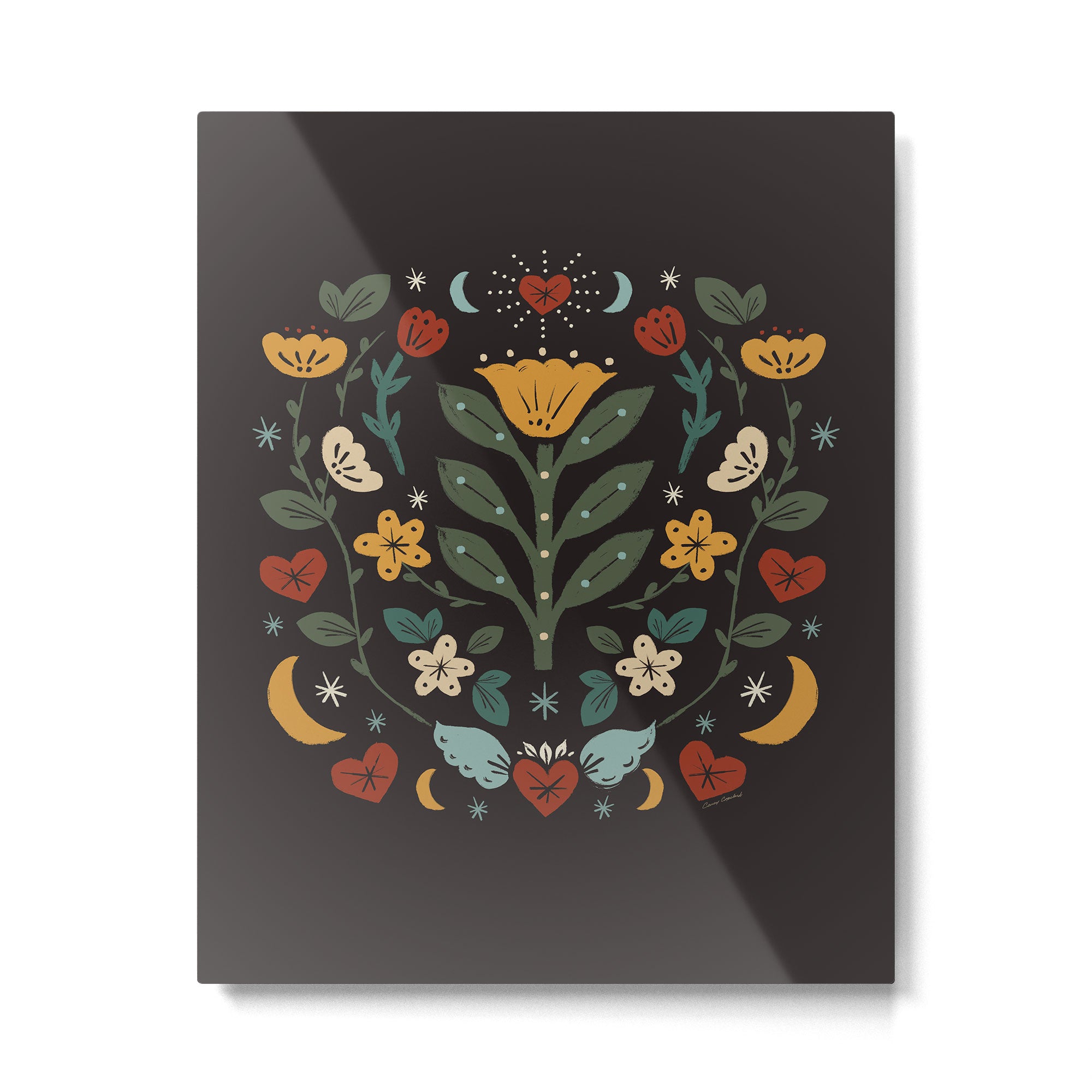 Folk Floral | Fall Colors Metal Print Gallery Image 6