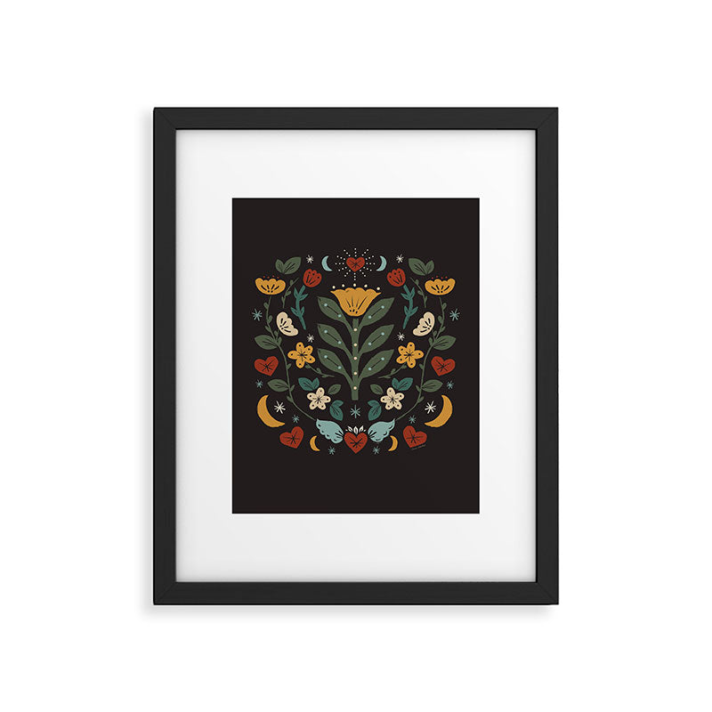 Folk Floral | Fall Colors Framed Art Print Gallery Image 6