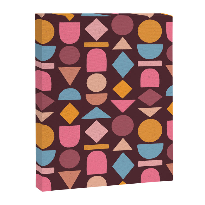 Geo Mod Shapes - Dark Canvas Print Gallery Image 1