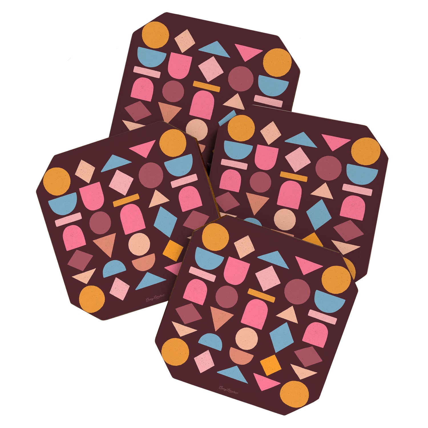 Geo Mod Shapes - Dark Coaster Gallery Image 1