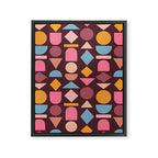 Geo Mod Shapes - Dark Framed Canvas Print Gallery Image 8