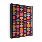 Geo Mod Shapes - Dark Framed Canvas Print Gallery Image 2