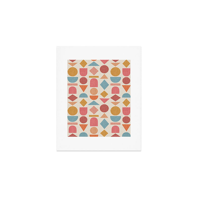 Geo Mod Shapes - Light Art Print Gallery Image 1