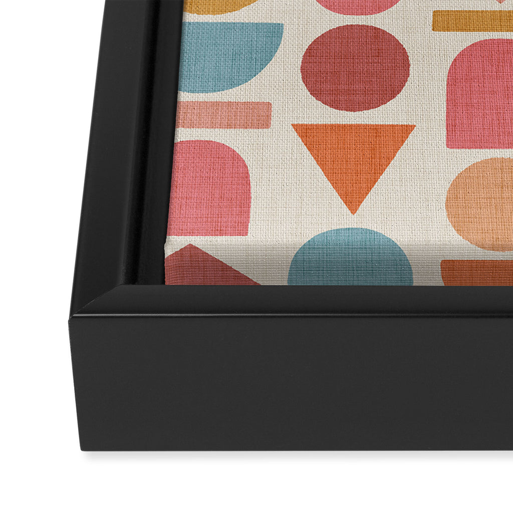 Geo Mod Shapes - Light Framed Canvas Print Gallery Image 3