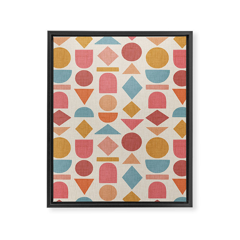 Geo Mod Shapes - Light Framed Canvas Print Gallery Image 8