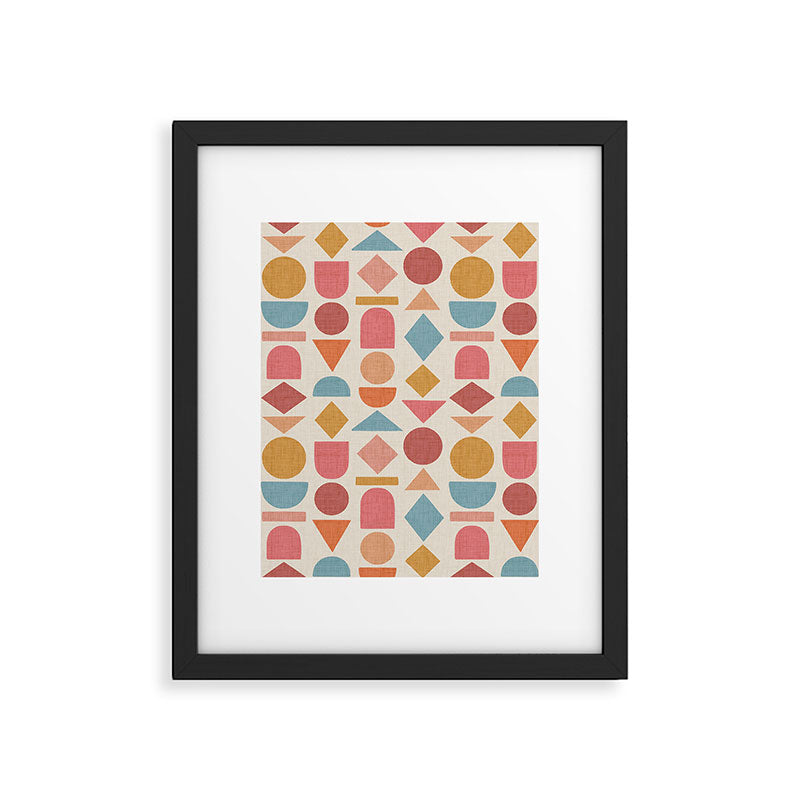 Geo Mod Shapes - Light Framed Art Print Gallery Image 6