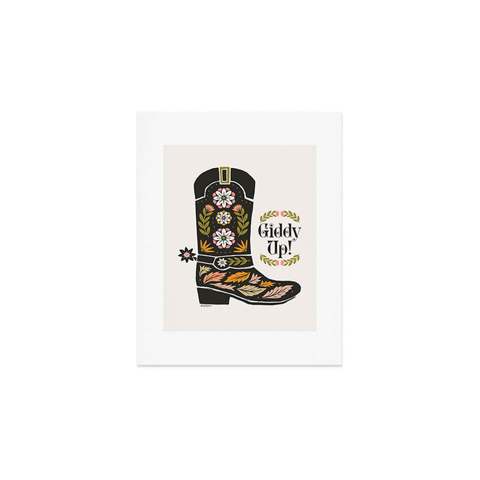 Giddy Up - Cowgirl Boot Art Print Gallery Image 1