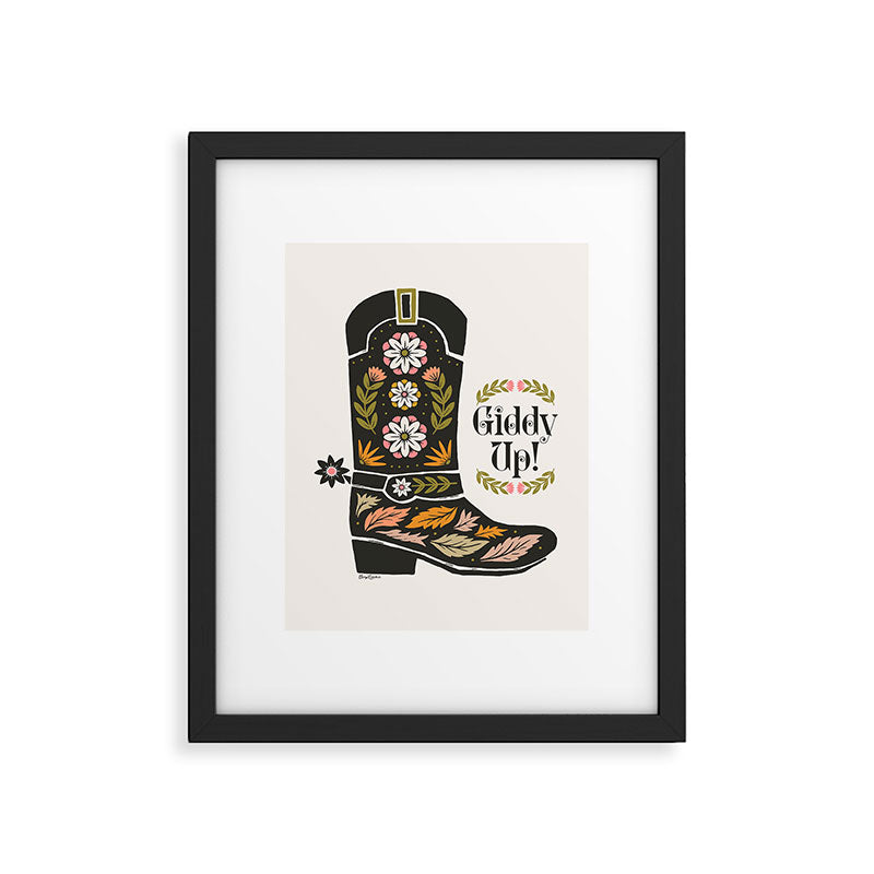 Giddy Up - Cowgirl Boot Framed Art Print Gallery Image 5