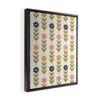 Hand-drawn Wildflowers -  Pink & Gold Framed Canvas Print Gallery Image 2