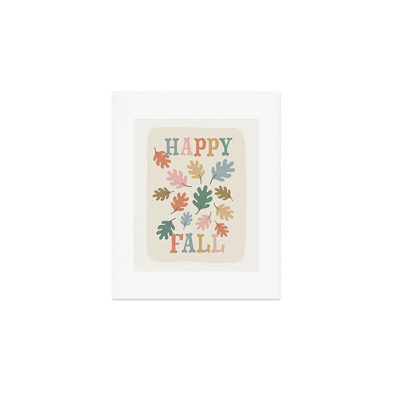 Happy Fall Leaves Art Print Gallery Image 1