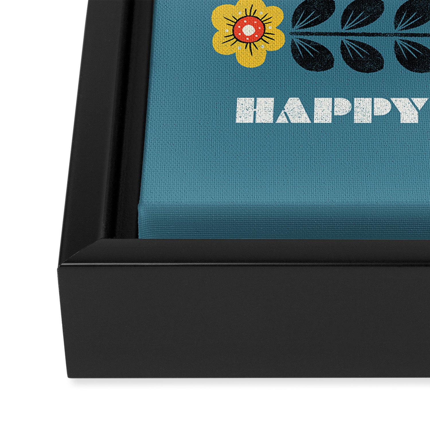 Happy Haunting | Day of Dead Skull Framed Canvas Print Gallery Image 3