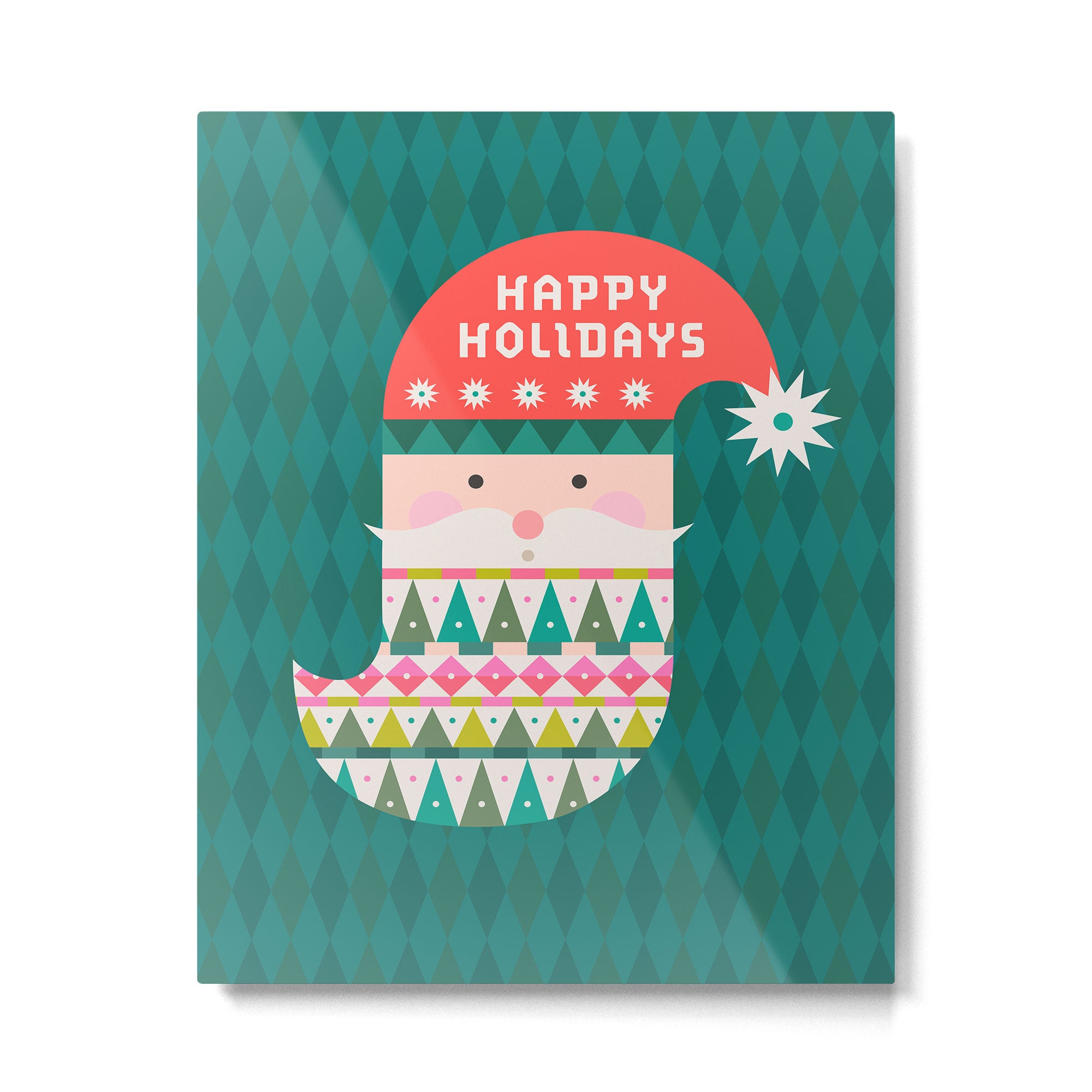 Happy Holidays Santa Claus Metal Print Gallery Image 6