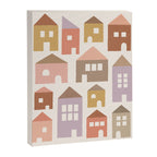 Happy Houses - Earth Tones Canvas Print Gallery Image 8