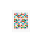 Happy Town Checks Art Print Gallery Image 1