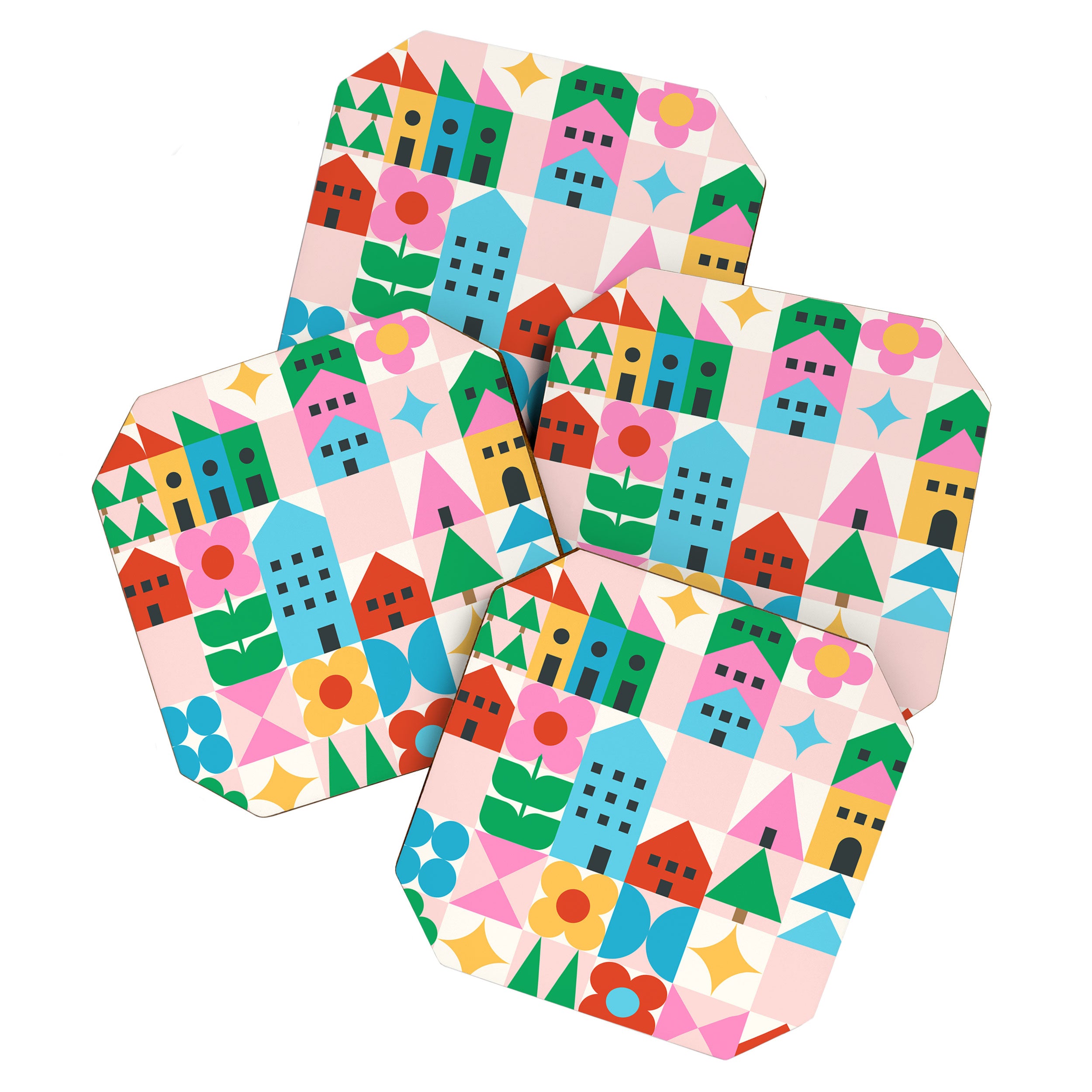 Happy Town Checks Coaster Gallery Image 1