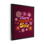 Here Comes the Sun - Pink and Magenta Framed Canvas Print Gallery Image 2