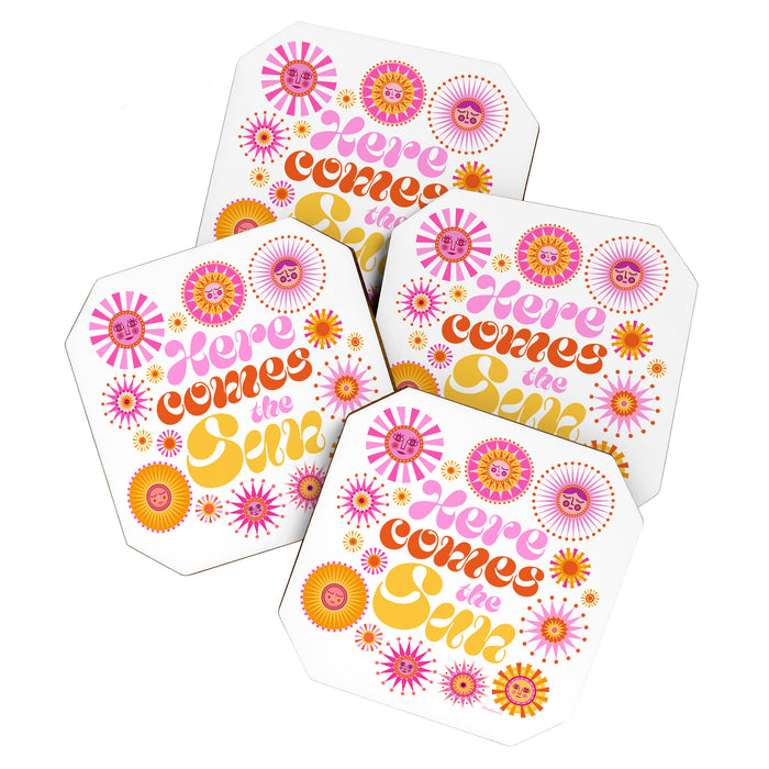 Here Comes the Sun - Pink and Yellow Coaster Gallery Image 1