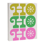 Ho Ho Ho - Pink and Green Canvas Print Gallery Image 6