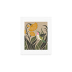 Hummingbird and Flowers Art Print Gallery Image 1