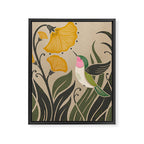 Hummingbird and Flowers Framed Canvas Print Gallery Image 8