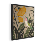 Hummingbird and Flowers Framed Canvas Print Gallery Image 2