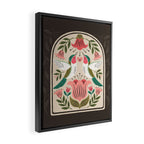 Hummingbirds - Green and Pink Framed Canvas Print Gallery Image 2