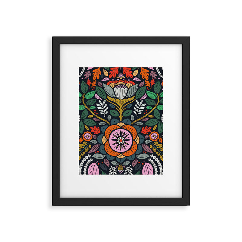 In Bloom | Navy Framed Art Print Gallery Image 6