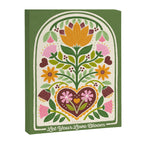 Let your Love Bloom Floral Folk Art Canvas Print Gallery Image 8