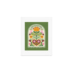 Let your Love Bloom Floral Folk Art Art Print Gallery Image 1