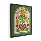 Let your Love Bloom Floral Folk Art Framed Canvas Print Gallery Image 2