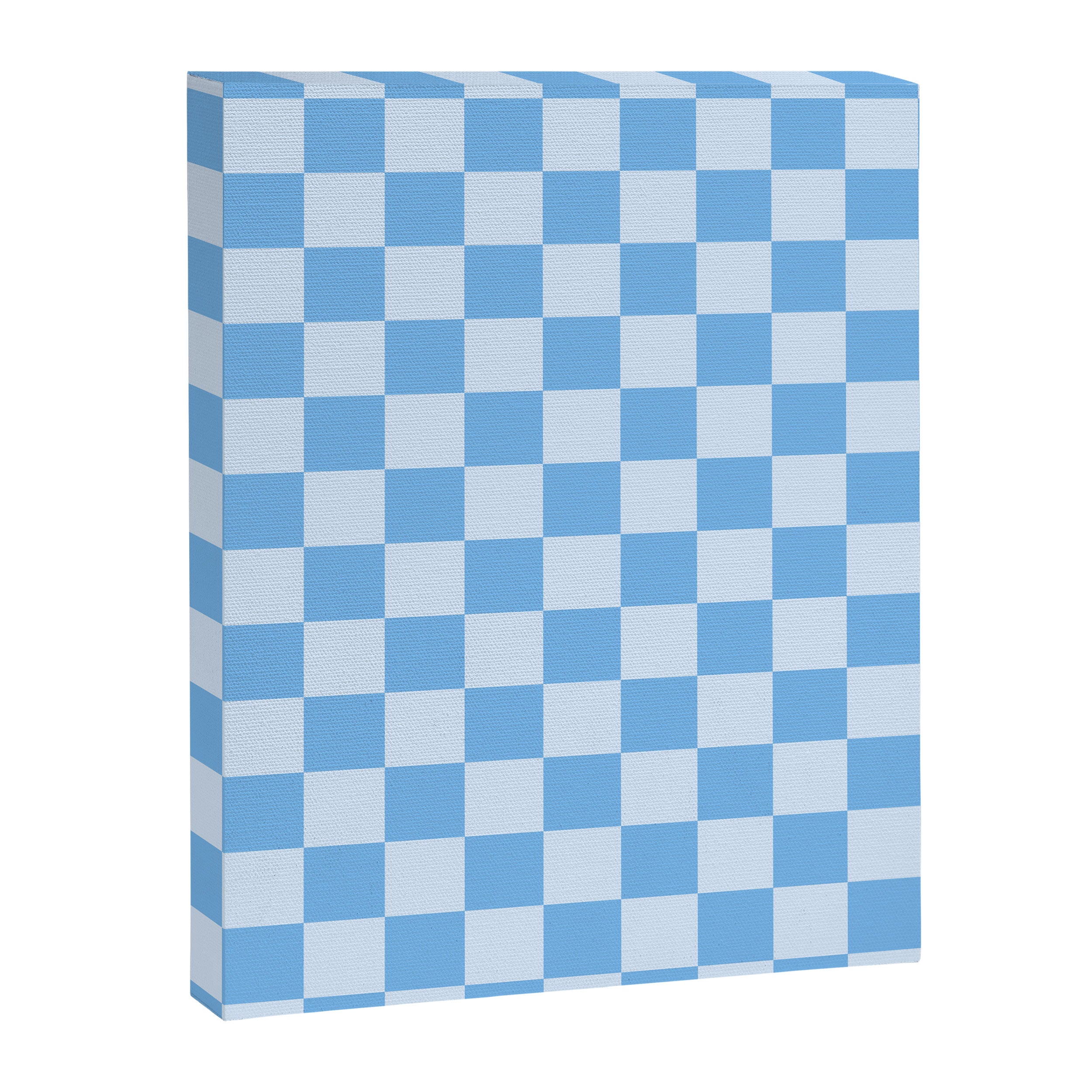 Light Blue Checks Canvas Print Gallery Image 8