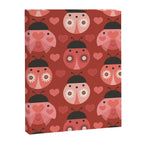 Love Bug Ladybugs - Valentines Day Colors Canvas Print Gallery Image 8
