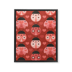 Love Bug Ladybugs - Valentines Day Colors Framed Canvas Print Gallery Image 8