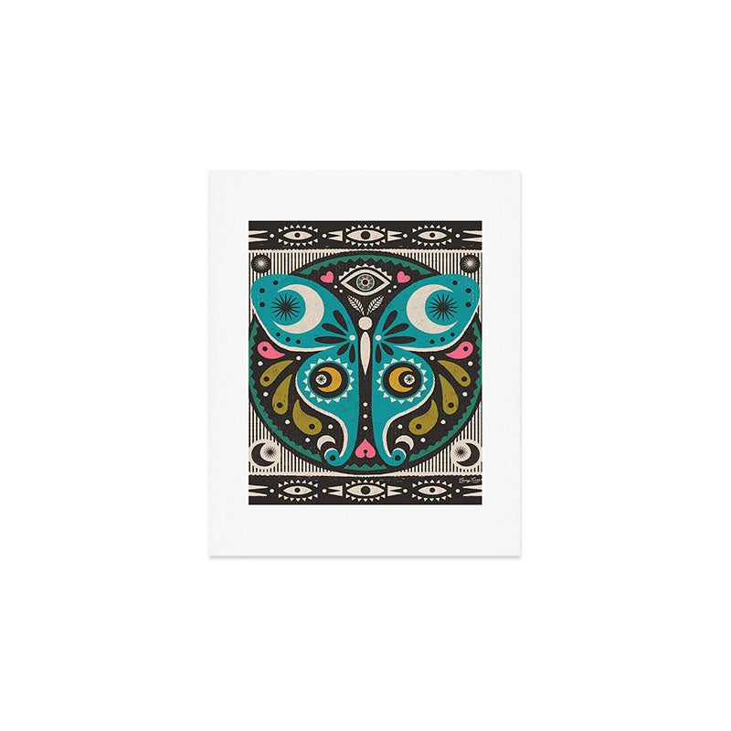 Luna Moth - Black Art Print Gallery Image 1