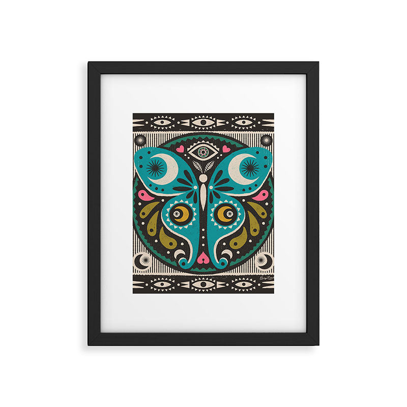 Luna Moth - Black Framed Art Print Gallery Image 6