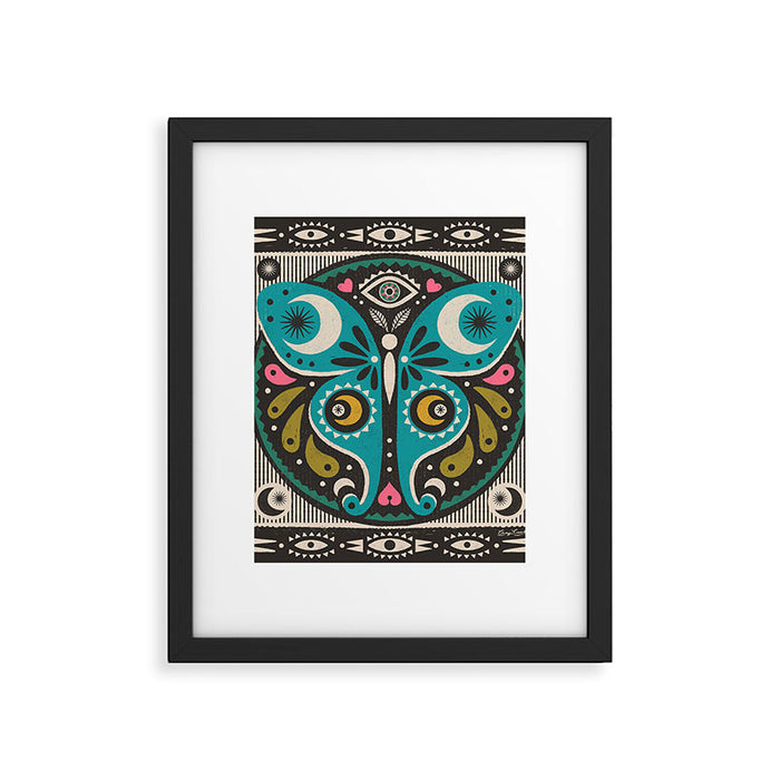 Luna Moth - Black Framed Art Print Gallery Image 1