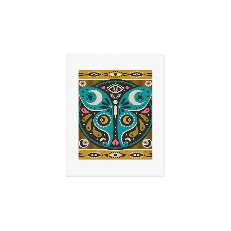 Luna Moth - Gold Art Print Gallery Image 1