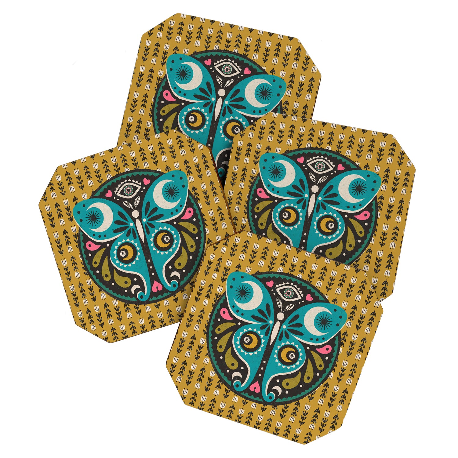 Luna Moth - Gold Coaster Gallery Image 1