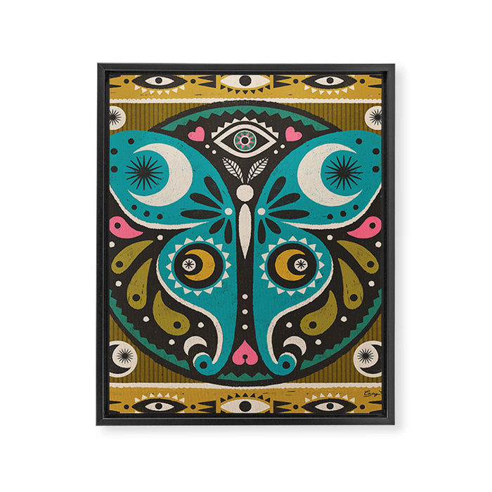 Luna Moth - Gold Framed Canvas Print Gallery Image 1