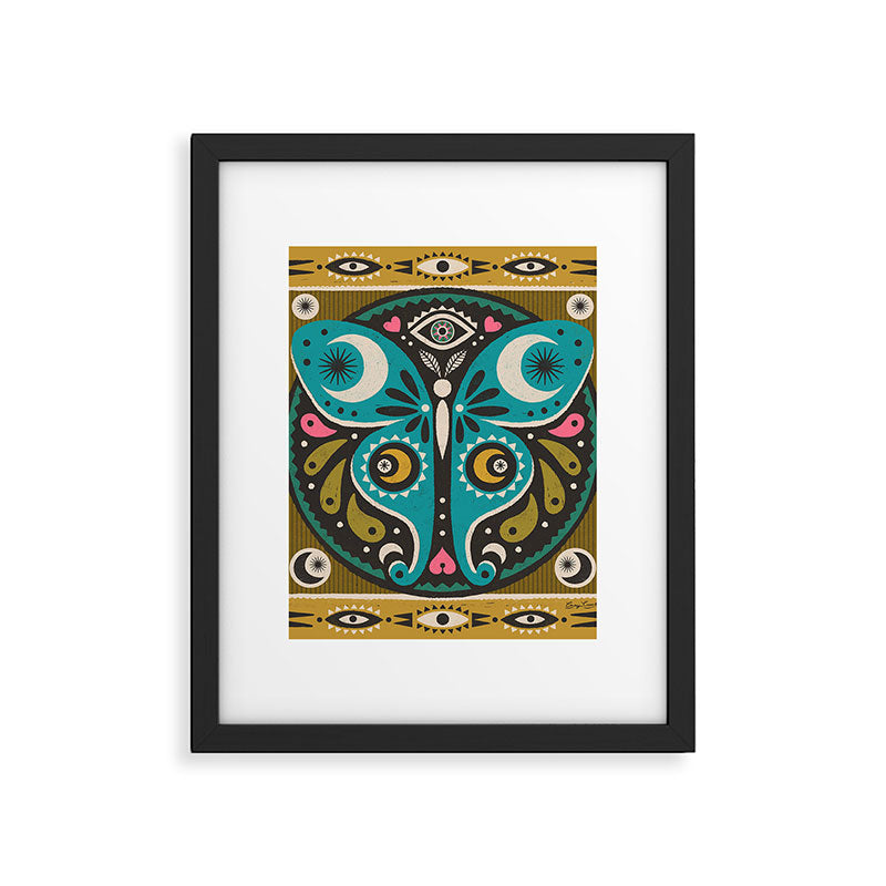 Luna Moth - Gold Framed Art Print Gallery Image 6