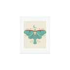 Luna Moth with Moon and Stars Art Print Gallery Image 1