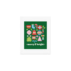 Merry & Bright Christmas | Green Art Print Gallery Image 1