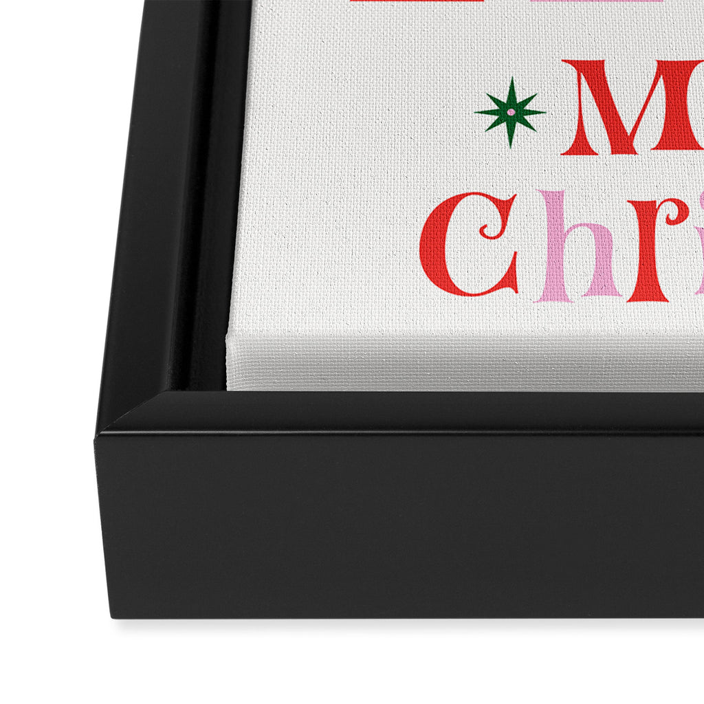 Merry Christmas Tree Framed Canvas Print Gallery Image 3