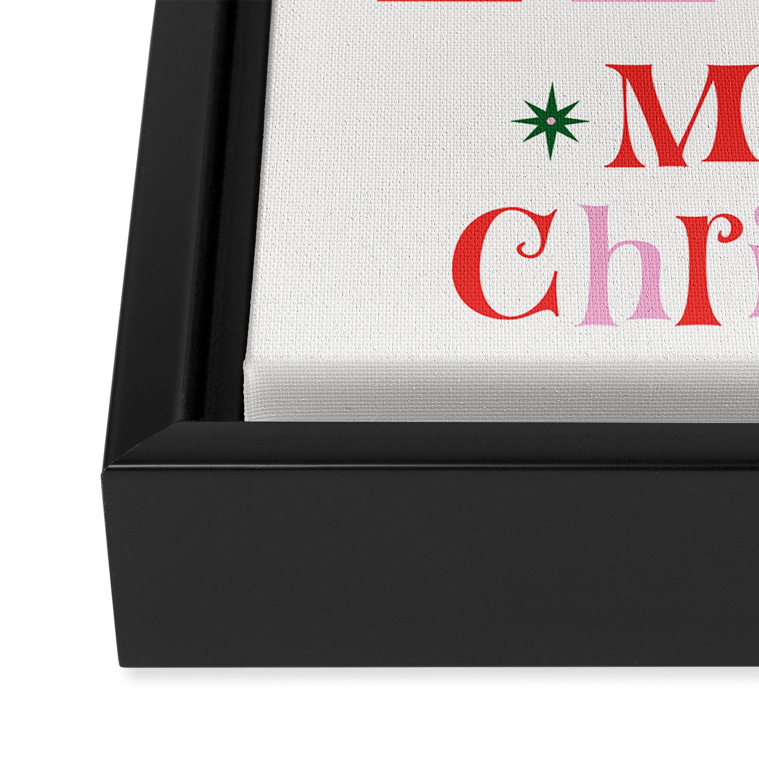 Merry Christmas Tree Framed Canvas Print Gallery Image 3