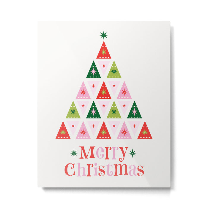 Merry Christmas Tree Metal Print Gallery Image 1