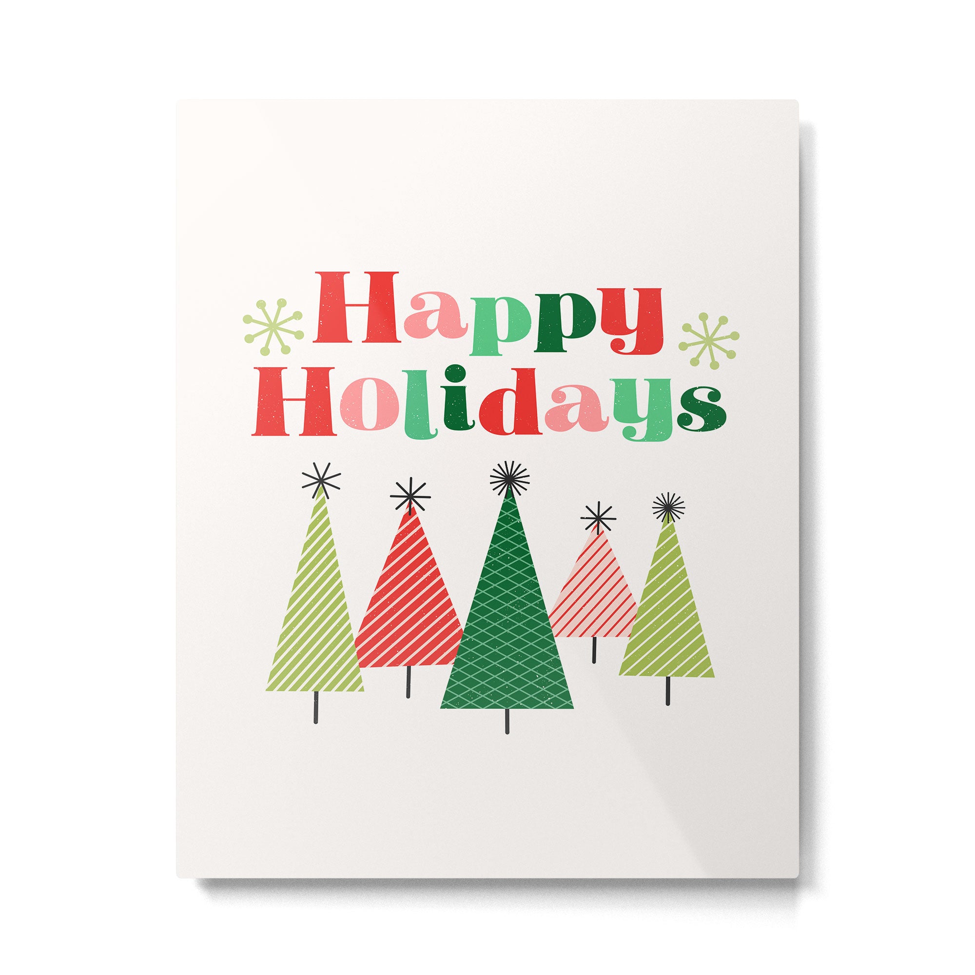 Mid Century Happy Holidays Metal Print Gallery Image 6